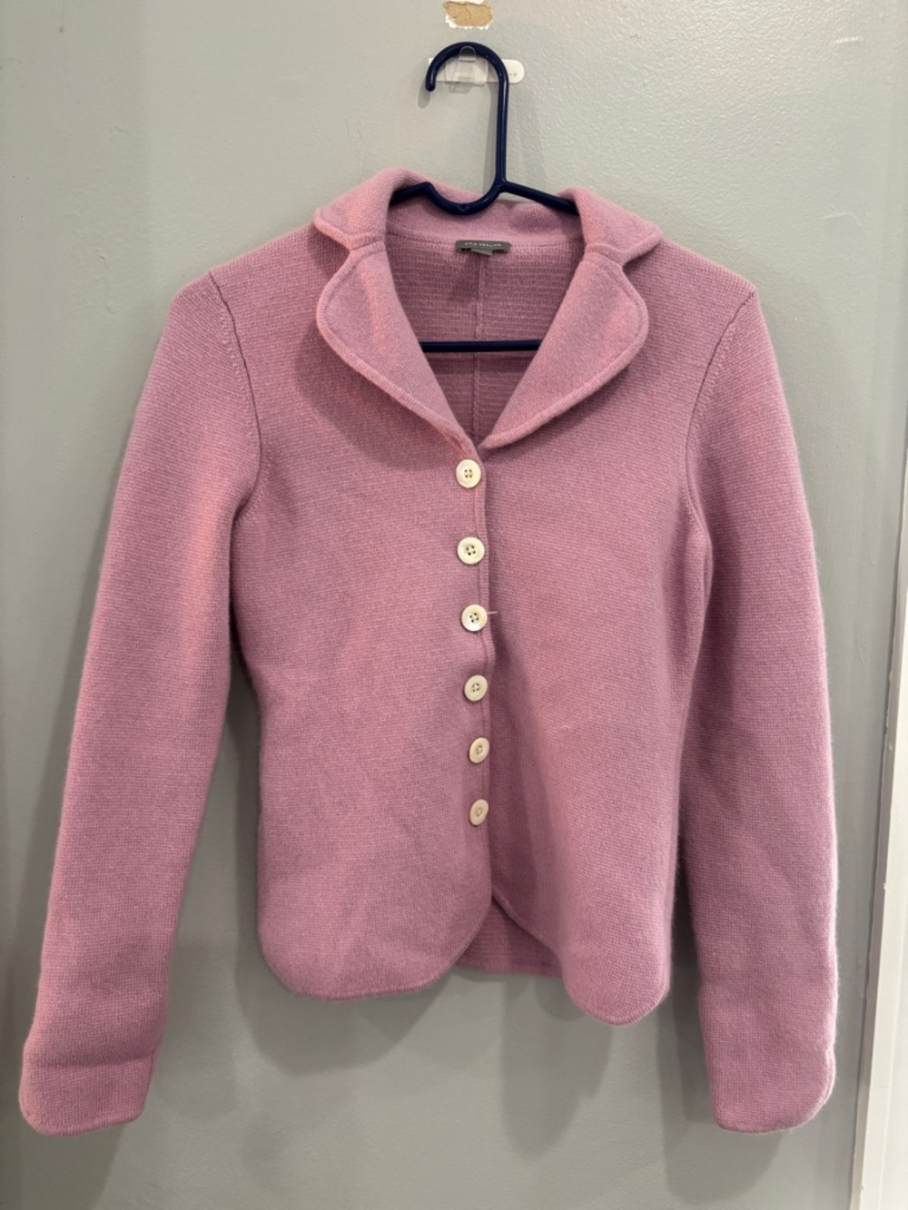 Ann Taylor Lavender Cardigan Sweater Angora Rabbit Hair Blend Women Size XS